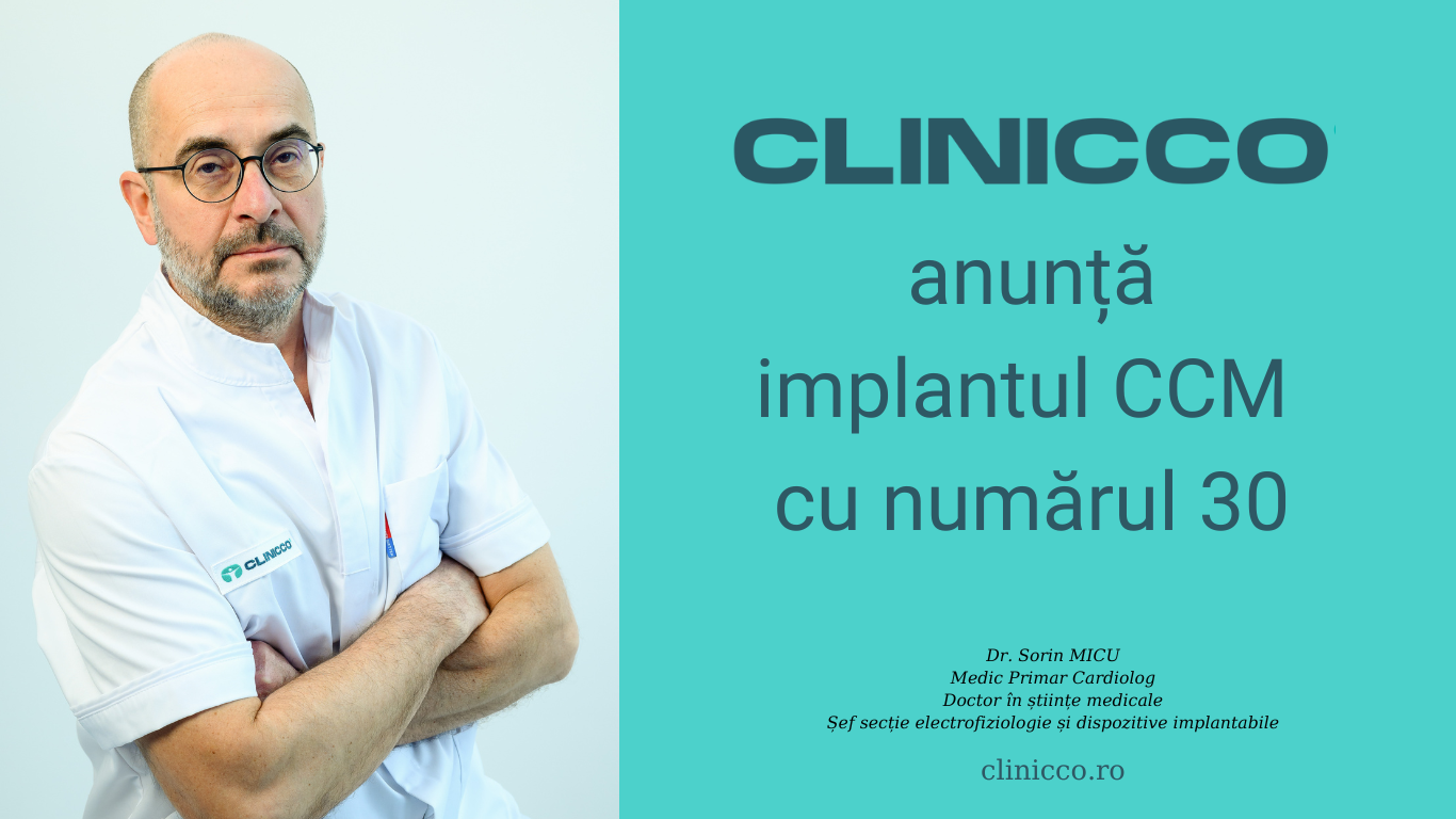 Spitalul Clinicco anunță implantul aparatului de modulare a contractilităţii cardiace (CCM) cu numărul 30