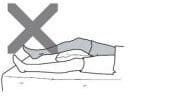 Don't sleep with a pillow under your operated knee